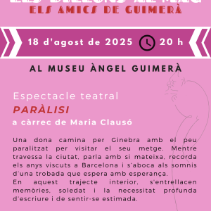 ELS DILLUNS AL MÀG: "Paràlisi. Un conte autobigràfic de Mercè Rodoreda"