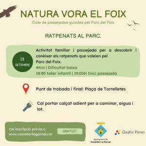 "Natura vora el Foix", un cicle de passejades guiades al Parc del Foix