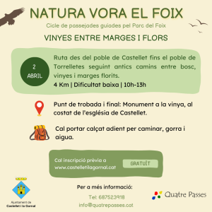 “Natura vora el Foix”, un cicle de passejades guiades al Parc del Foix 
