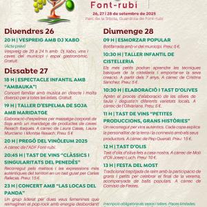 Fira Vinòleum de Font-rubí 2025 – Fira de vins, olis i cultura popular del Penedès Fira Vinòleum de Font-rubí 2025 – Fira de vins, olis i cultura popular del Penedès