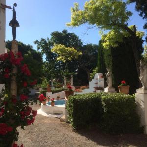 Rovellats gardens with flowers in spring