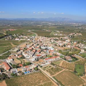 Vista aèria de Sant Cugat Sesgarrigues