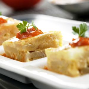  Spanish omelette with brava sauce