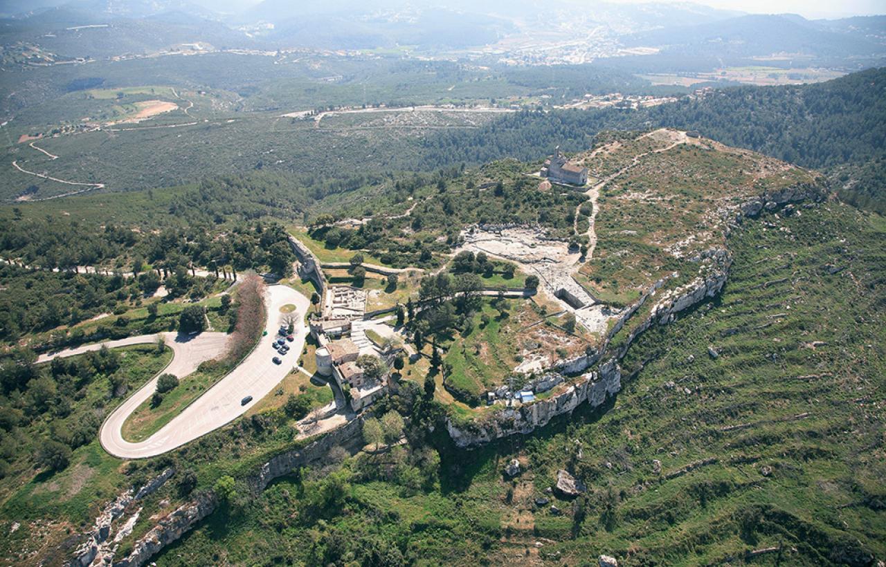 Vista aèria del Conjunt monumental d'Olèrdola Conjunt monumental d'Olèrdola
